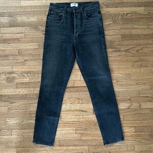 Faded black wash Agolde jeans